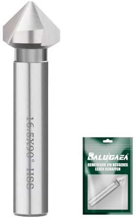 BALUGAEA Svasatore conico 16,5 mm, 90°, HSS svasatore e sbavatura per legno, metallo