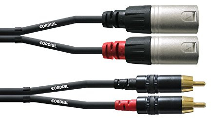 Cordial CFU 3 MC Audiokabel XLR m-Cinch 3 m Rean Stecker