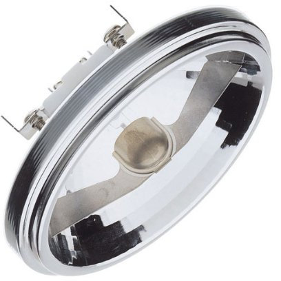 RADIUM QRB111 Halogenlampe, 12 Volt, Skylight mit Reflektor silber, Sockel G53 3000 Std. 50 Watt / 4° EEK: B
