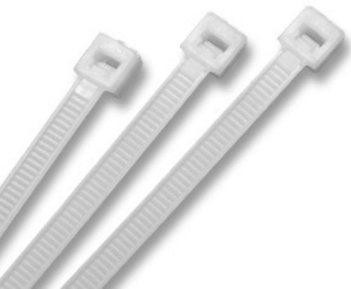 Hyfive Cable Ties/Tie Wraps for Tidying Fixing Wiring & More Nylon in Natural White 200mm x 2.5mm Pack of 100