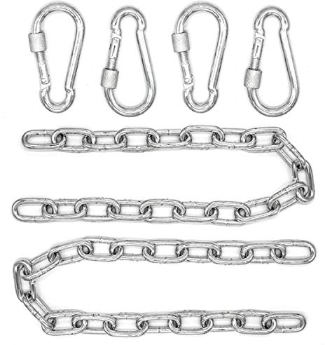 AMANKA 2X 50cm Catena per Sedia Appesa Fino a 230kg - 4 Moschettoni - Sospensione Altalena Amaca