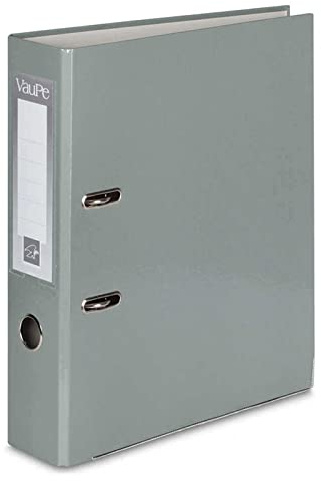 OFFICE CENTRE 1x Grey A4 Large 75mm Lever Arch File Folder Metal Edge Strengthened Stationery Document Archive Paper Storage Office School Home Easy Filing System 15 Colour Coding Wide Spine