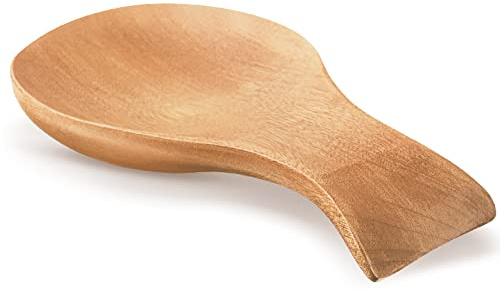 Repose-Cuillère en Bois de Bambou Porte-Cuillère pour Cuisine Dessus de Cuisinière ou Comptoir, Support en Bambou pour Spatule, Cuillères ou Pinces Repose-Cuillère Moderne et Rustique