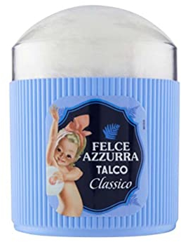 Paglieri Felce Azzurra Talco Classico con Piumino Körperpuder Klassisch Talkum mit Schwämmchen 250g