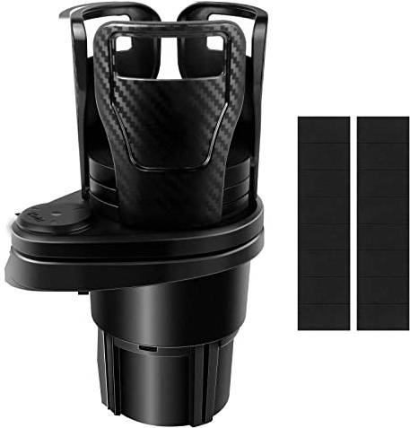 2 In 1 Auto Getränkehalter 360° Drehbar Auto Becherhalter Universal KFZ Auto Trinkhalter Einstellbar Kaffeebecherhalter Flaschenhalter Cupholder Dosenhalter für Meisten Flaschen
