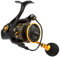 PENN Slammer IV Salzwasser Spinnrolle - Vollmetall, Schweres Spinnangelrolle - Boot, Ufer, Kajak, Black Gold, 4500