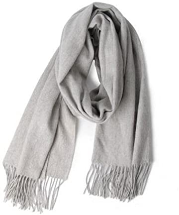 UKKO Kaschmirschal Eleganter Grauer Herrenschal Winter Black Navy-Light Gray,190Cmx35Cm