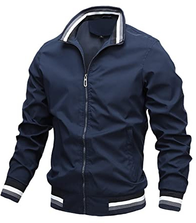 Giacca Casual da Uomo, Bella Primavera E Autunno, Giacca Sportiva Tinta Unita, Abbigliamento da Uomo