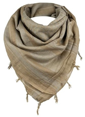 blntackle76 Großer Shemagh-Schal, arabischer Militär, taktischer Wüstenschal, Pali-Tuch 110 x 110 cm, 100% Baumwolle, für Männer und Frauen