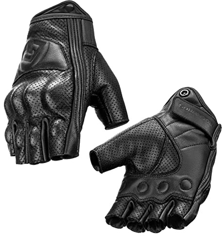 ROCKBROS Handschuhe Motorrad Fahrrad Fahrradhandschuhe Herren Damen Halbfinger für Damen Herren Touchscreen Fahrradhandschuhe Anti-Stoß für Outdoor-Sports Motorrad S-XXL
