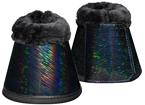 Start Neopren Hufglocken für Pferde - Schutz & Komfort mit Holo-Effekt & Futter - Stabile Klett­verschlüsse - NeopreneHolo (Holo, M)