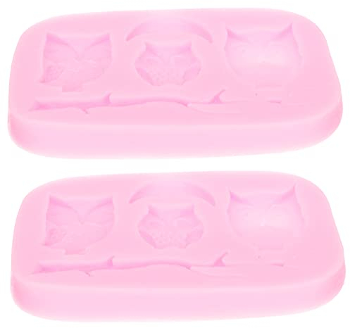 UPKOCH 2stücke Pack Eulen-silikonformen Für Hitzebeständige Kleine Formen Aus Hochwertigem Silikon Für Bonbons Und Schokolade