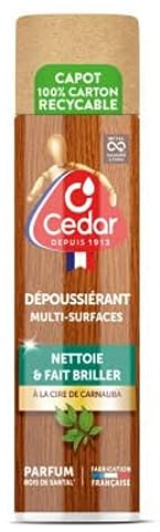 O'Cedar - Dépoussiérant Multi Surfaces - Bois et Meubles - Élimine la Poussière Et Fait Briller - Cire de Carnauba - Toutes Surfaces - Fabriqué En France - Aérosol 300mL