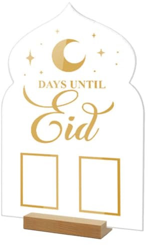 Ciieeo Handgeschriebener Countdown-acrylständer Mit Holzsockel Ethnisches Design Für Kreative Raumausstattung Für Erinnerungen An Besondere Anlässe Und Termine