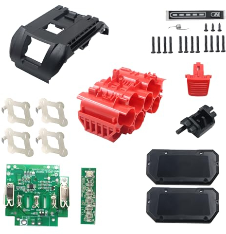 Aernair Akku-Gehäuse Teile Deckel Ersatz kompatibel mit Bosch GBA 18-V-Systembatterie, 10 * 21700-DIY-Kit, defektes Batterie-Reparaturset, Batterie-Kunststoffgehäuseschale mit Leiterplatte