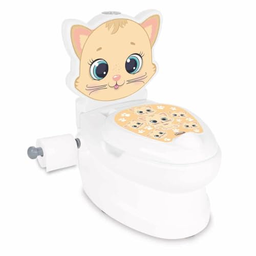 Pilsan Töpfchen Kitty 07563 Toilettenpapierhalter, Musik Licht Behälter bis 25kg, Farbe:weiß