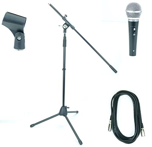 1 x PACCS HMKSBK Mikrofon Set: Mikrofonstativ Mikrofonständer + Gesangsmikrofon + 5m Kabel