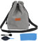 Dzmuero Custodia macchina fotografica, Borsa fotografica, Custodia fotocamera, con set per la pulizia della fotocamera, blocco del cavo regolabile, rivestimento morbido, portatile (Grigio, 16*10*25cm)