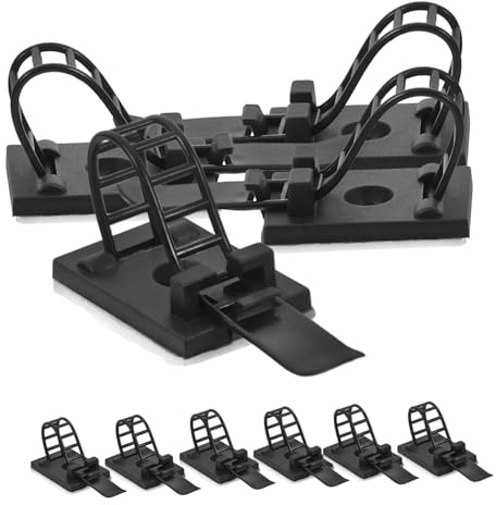 OSALADI 100pcs Black Nylon Reusable Cable Ties Wire Management Tie Straps for Cord Organizer Under Desk