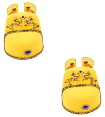 MAGICLULU 2 Pièces Chapeau Empereur Chapeau Drôle Chinois Fête Selfie Accessoire De De Fête D'Opéra Chinois Asiatique Décoratif