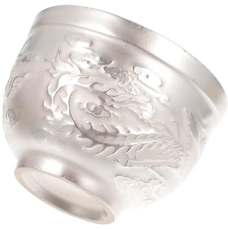 TOPBATHY 2 Stk Tasse Silberne Sake-Becher Kaffee-Latte-Becher Weinbecher chinesischer Weinkrug Kaffeebecher Trinkbecher im chinesischen Stil Kung-Fu-Teegeschirr Vergoldetes Silber Silver