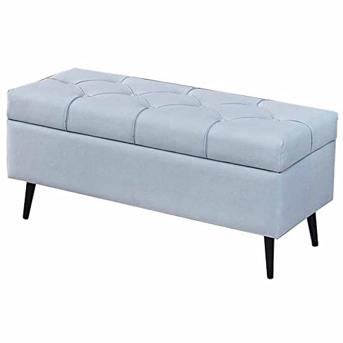 HDIJDY Klappbarer Fußhocker, Bank, Brandschutz, zusammenklappbar, Aufbewahrung, wasserdichtes technisches Tuch, Sitzsack mit hoher Rückfederung, Schlafzimmer-Betthocker mit Metallfüßen, Tragkraft 1