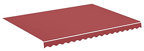Gecheer Tessuto di Ricambio per Tenda da Sole, Rosso Borgogna 380 x 295 cm, 100% Poliestere con Rivestimento PU, Resistente ai Raggi UV e all’Acqua, per Patio Terrazza Giardino