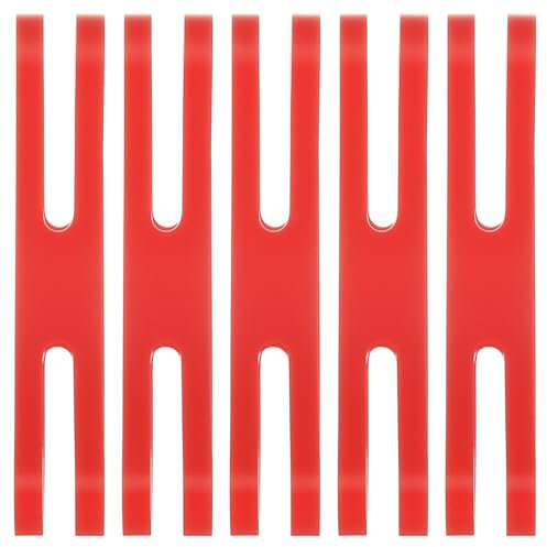 PATIKIL 4 Inch H Silicone Bands, 5 Pcs Elastic Rubber Wrapping Bands Heavy Duty Colored Thick Rubber Bands for Outdoor Notebook Book Wallet Pot Box, Red