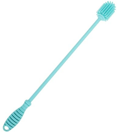 SAFIGLE Cepillo para Botellas Multiusos de Silicona Cepillo de Limpieza Duradero para Biberones Botellas de Cocina y Chupetes Diseño Ergonómico Color Azul
