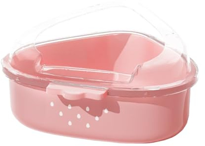 Fbinys Hamster Sand Bath Container - Transparent Top 8 Inch Hamster Bathing Sandbox for Cleaning, Play & Hiding Function, Pet, Hamsters, Lemmings, Gerbils for Sleeping, Exploring, 8.23 Inches