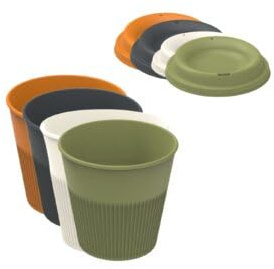 Nupik - Pack de 4 Tazas Reutilizables de Café con Tapas, Vasos Multiuso de 310 ml, 4 Colores Diferentes, Ideales para Bebidas Calientes y Frías, Uso Diario en Hogar y Oficina