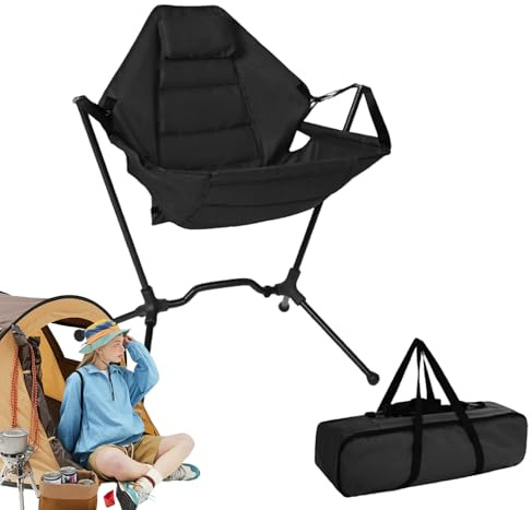 Silla de Camping portátil | Taburete balancín Ajustable de Aluminio Resistente | Silla portátil para Exteriores | para Picnic al Aire Libre, Patio, césped, Fiesta, Playa