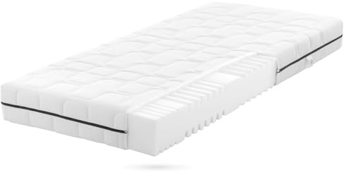 RAVENSBERGER Comfortmatratze Ravo-PUR - Härtegrad H3, mittel - 100 x 200 cm, Höhe 19 cm - ergonomische 7-Zonen Matratze mit Funktions-Bezug, allergikerfreundlich