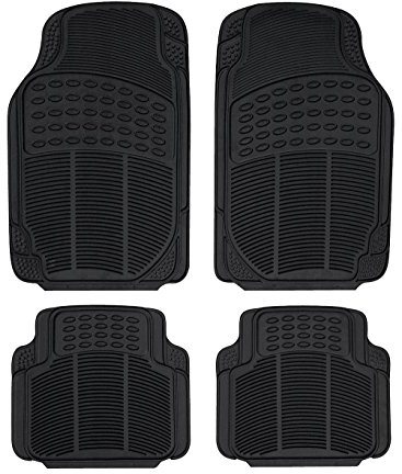 S SUMEX Conti20 Alfombra Goma Universal Continental 4 Piezas 2 Delanteras y 2 Traseras, SUV, Furgonetas, Coches Alfombrillas de Protección para Todo Tipo de Clima de Alta Resistencia Color Negro