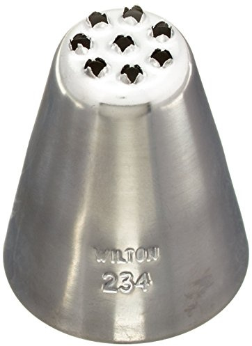 Wilton Spritztülle #234 Tülle mit mehreren Öffnungen, Edelstahl Tülle für Spritzbeutel, Wiederverwendbarer Spritztülle zum Dekorieren von Kuchen Torten Cupcakes Spülmaschinenfest, Kuchendekoration