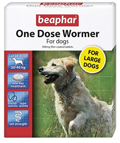 (3 Pack) Beaphar - One Dose Wormer for Large Dogs 4 Tabs