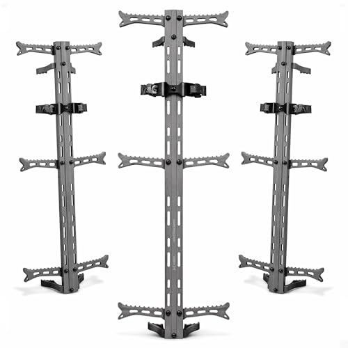 Hawk Helium 30-Inch Aircraft-Grade Aluminum Construction Climbing Sticks with Dual Sided Traction-Grabbing Steps (3-Pack)