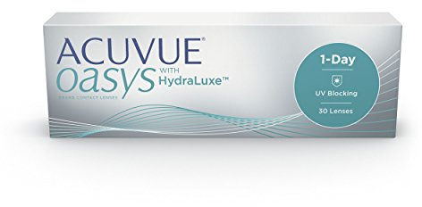 ACUVUE OASYS 1-Day Tageskontaktlinsen helfen das Gefühl von müden & trockenen Augen zu reduzieren – Tageskontaktlinsen mit -3.25 dpt und BC 8.5 – UV Schutz & Komfortables Tragegefühl – 30 Linsen