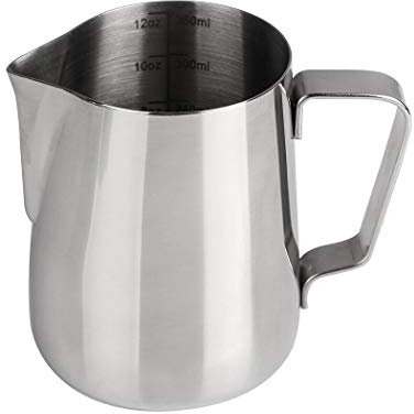 Dianoo Bricco da latte Lattiera Acciaio Inossidabile Brocca Fumante Latte Art Tazza Per Caffè Espresso Cappuccino Con Termometro 350ML