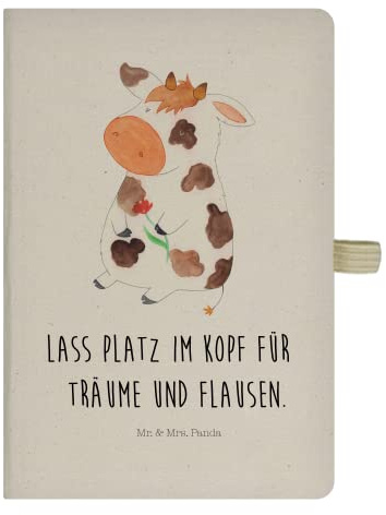 Mr. & Mrs. Panda Tagebuch Kuh - Geschenk, Bauernhof, Milch, Kladde, Journal, Notizheft, Motivtion, notizbuch, Schreibheft, Kühe, Hof