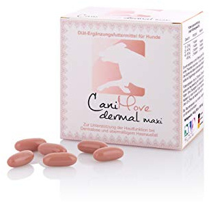 CaniMove | mit PUFA (Omega 3 und 6), Zink, Biotin, Lycopin | bei Juckreiz, Hautproblemen, Schuppen, Haarausfall | 100 Kapseln, in Deutschland hergestellt