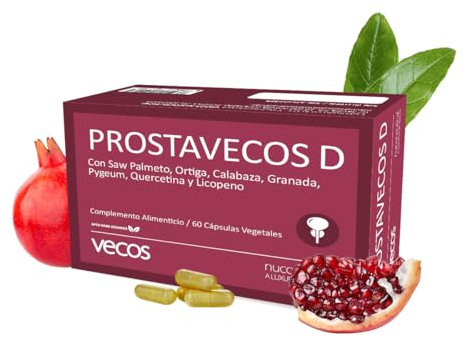 Suplemento Natural para la Próstata - Mantiene la Salud y Normal Funcionamiento de la Próstata - Con Saw Palmeto, Ortiga, Calabaza, Granada, Pygeum, Quercetina y Licopeno - 60 cápsulas