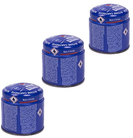 Pack de 3 Cartuchos de gas 190 gr bombona perforable con limitador de fugas (3 botellas gas 190g)