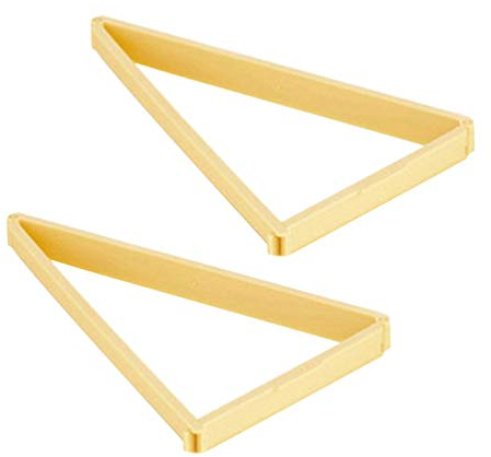 Croissant - Set di 2 taglierini per biscotti, linea triangolare, per decorare tazze, torte
