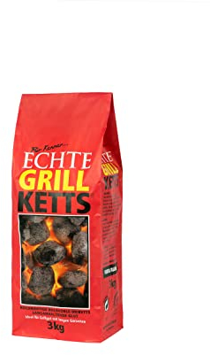 24 kg Premium Grillbricchette 100% Made in Germany, carbone di carbone per barbecue a carbonella, ideale per forno olandese, affumicatore, barbecue, carbone