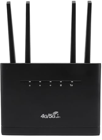 Router 4G LTE, Router Hotspot WiFi Mobile Wireless da 300 Mbps con Slot SIM e Porta LAN Router WiFi Mobile con 4 Antenne Ad Alto Guadagno, per L'Asia (Spina europea)