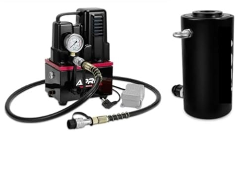 Piccola Pompa Elettrica Portatile Ad Alta Tensione Con Piede, Martinetto Di Sollevamento Idraulico Con Cilindro Idraulico A Foro Cavo Da 30 Tonnellate 100 Mm