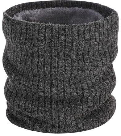 North Bund Schlauchschal Herren Loop Schal Damen Halstuch Halswärmer Halsschlauch für Männer Winddicht Skifahren Winter Multifunktionstuch für Ski Motorrad Sport Outdoor Grau