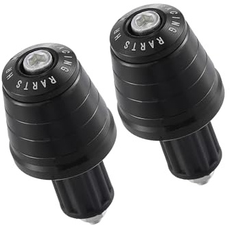 Partuto 1Pair Motorcycle Handlebar End Plugs 7/8 22mm Aluminum Alloy Black Replacement