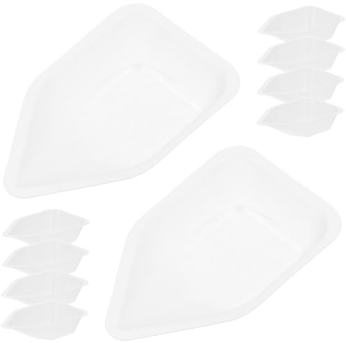 SOLUSTRE 10 Pièces De Pesée Palettes Bateaux De Pesée Pour Poudre Plats De Pesée Bac à Poudre Pour Peser Bateaux De Pesée De Laboratoire Plateau De Pesée Plateaux De Pesée Plastique